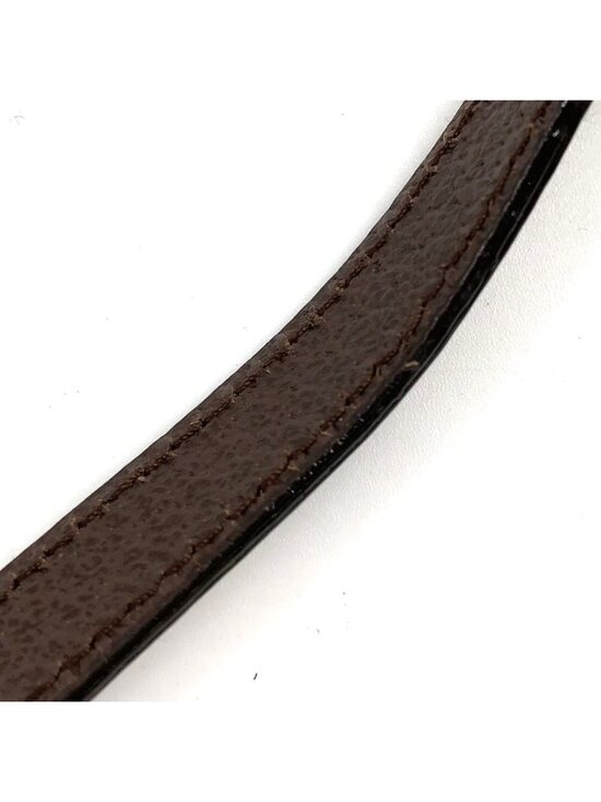 Bvlgari Logo Mania Leather Canvas Dark Brown Beige Belt Silver Bvlgari Handbag Logo Mania Mini Boston Beige Dark Brown  main image 4